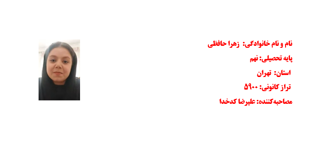 مصاحبه پیشرفت با خانم زهرا حافظی